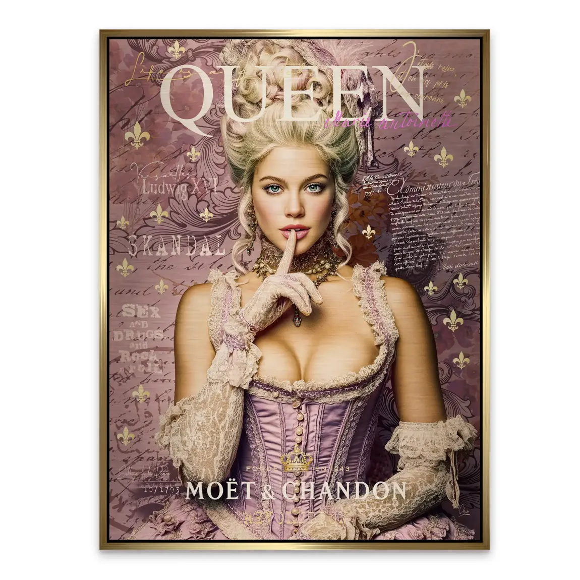 Marie Antoinette Rebell Art Alu Gebürstet Bild
