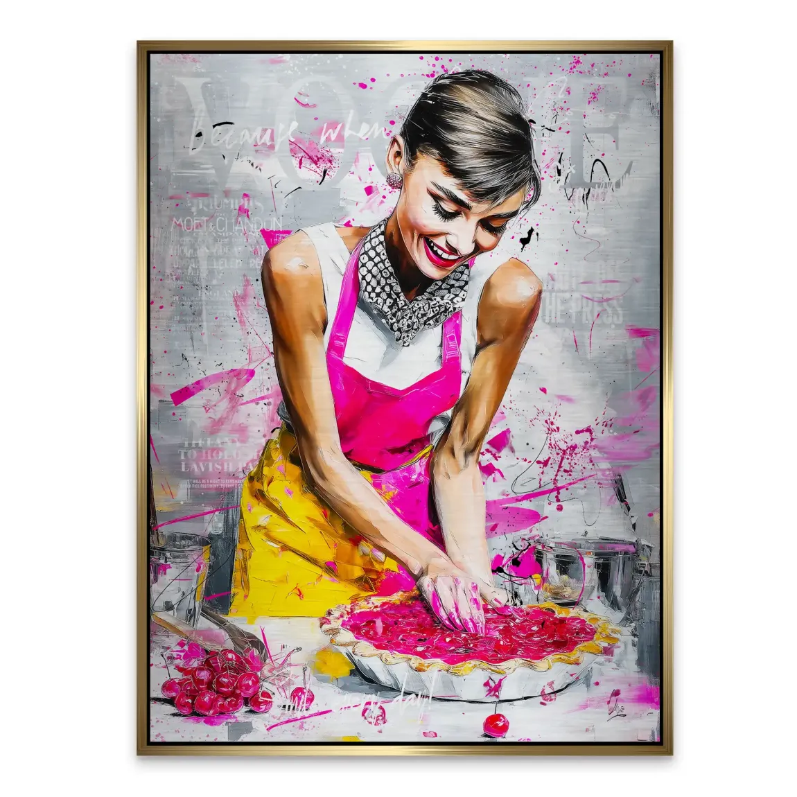 Cherry Bliss Audrey Hepburn Alu Gebürstet Bild