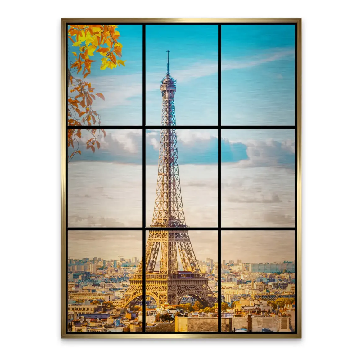 Morning Glow Paris Alu Gebürstet Bild