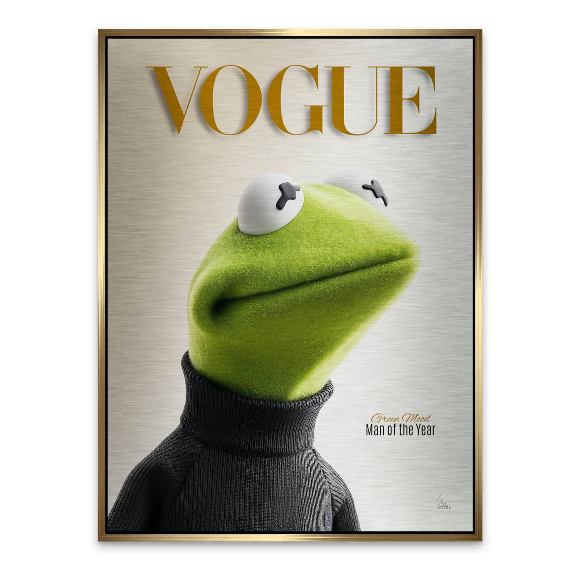 Kermit Couture Aluminiumbild gebürstet