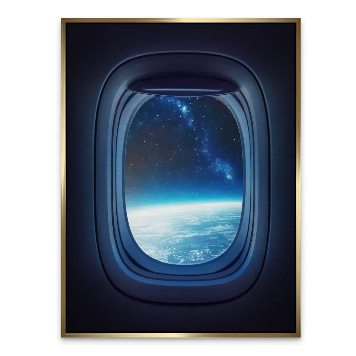 Flugzeugfenster Galaxie Alu Gebürstet Bild