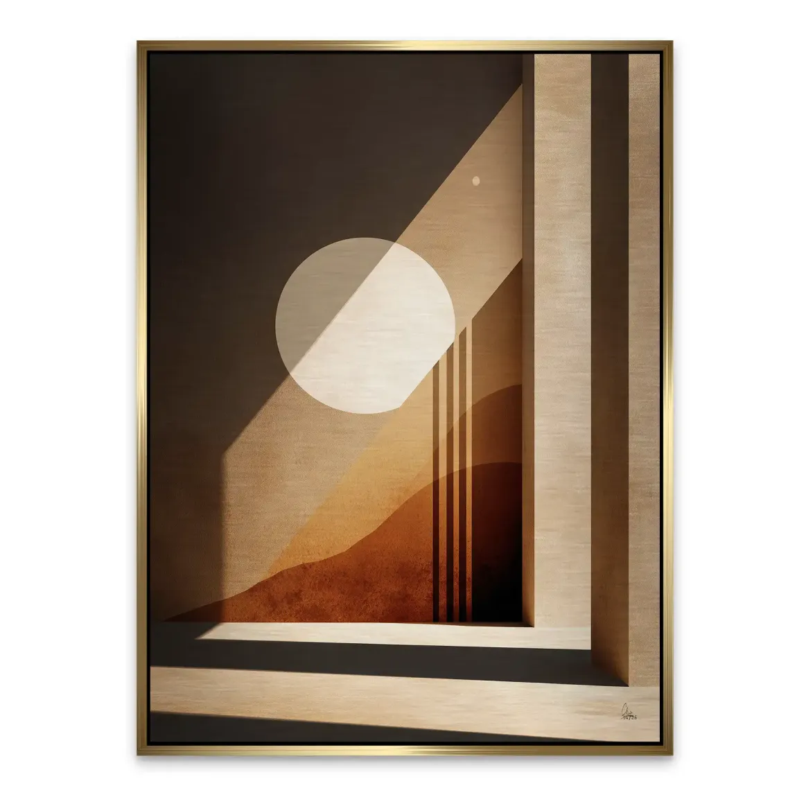 Sonnenbogen Architektur Aluminiumbild gebürstet