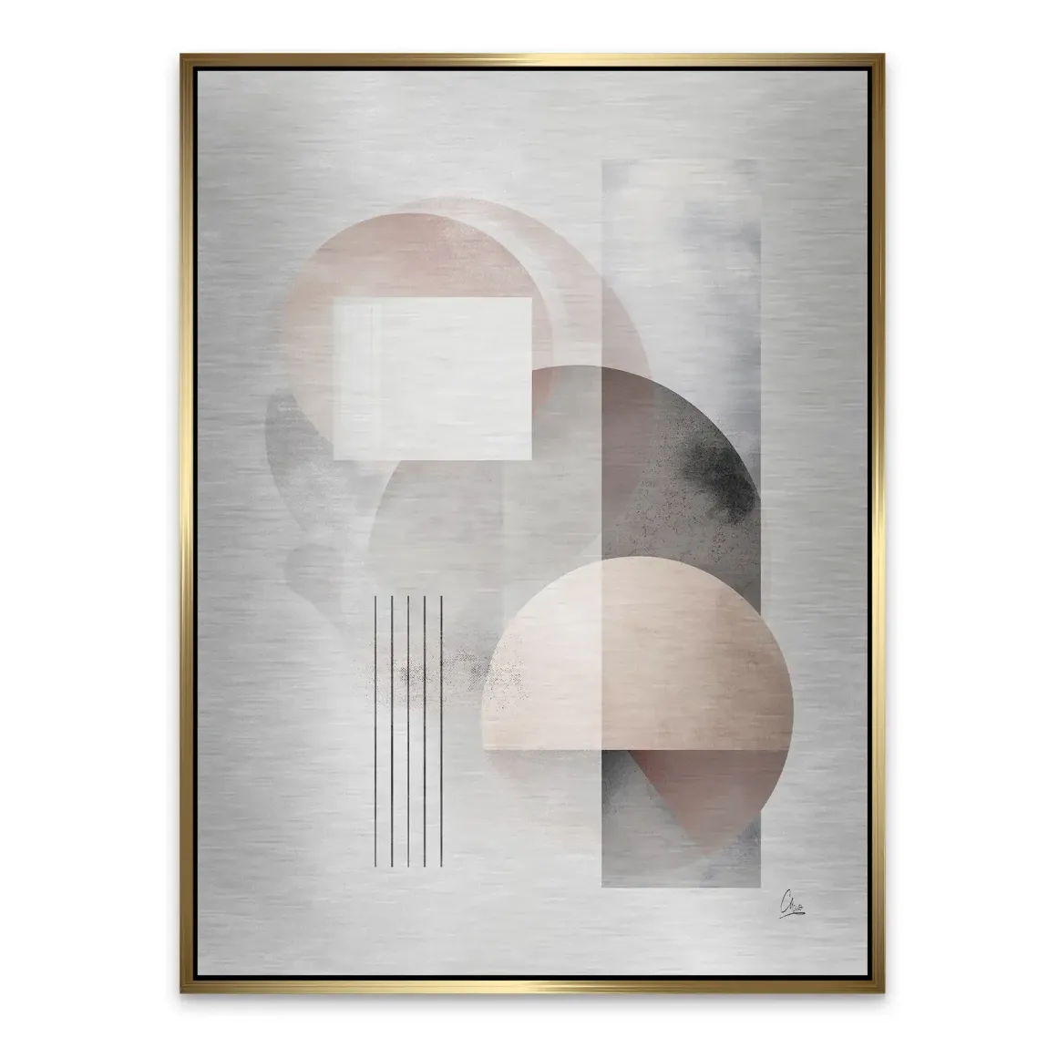 Soft Circles Alu Gebürstet Bild