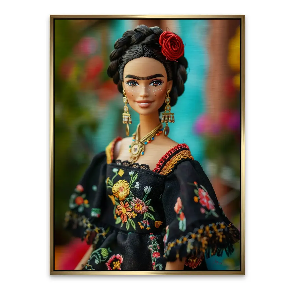Frida Barbie Smile Alu Gebürstet Bild