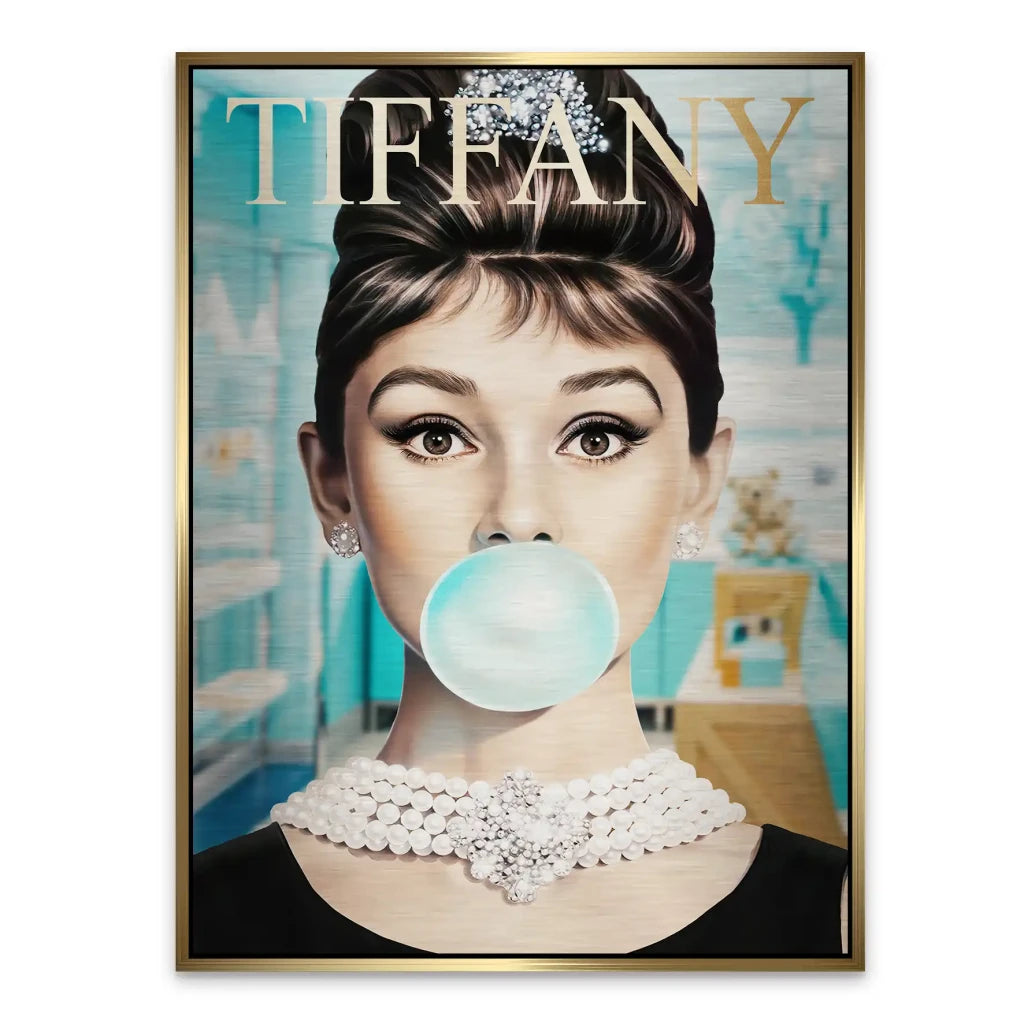 Audrey Bubble Gum Aludibond Brush Bild INGALERIE