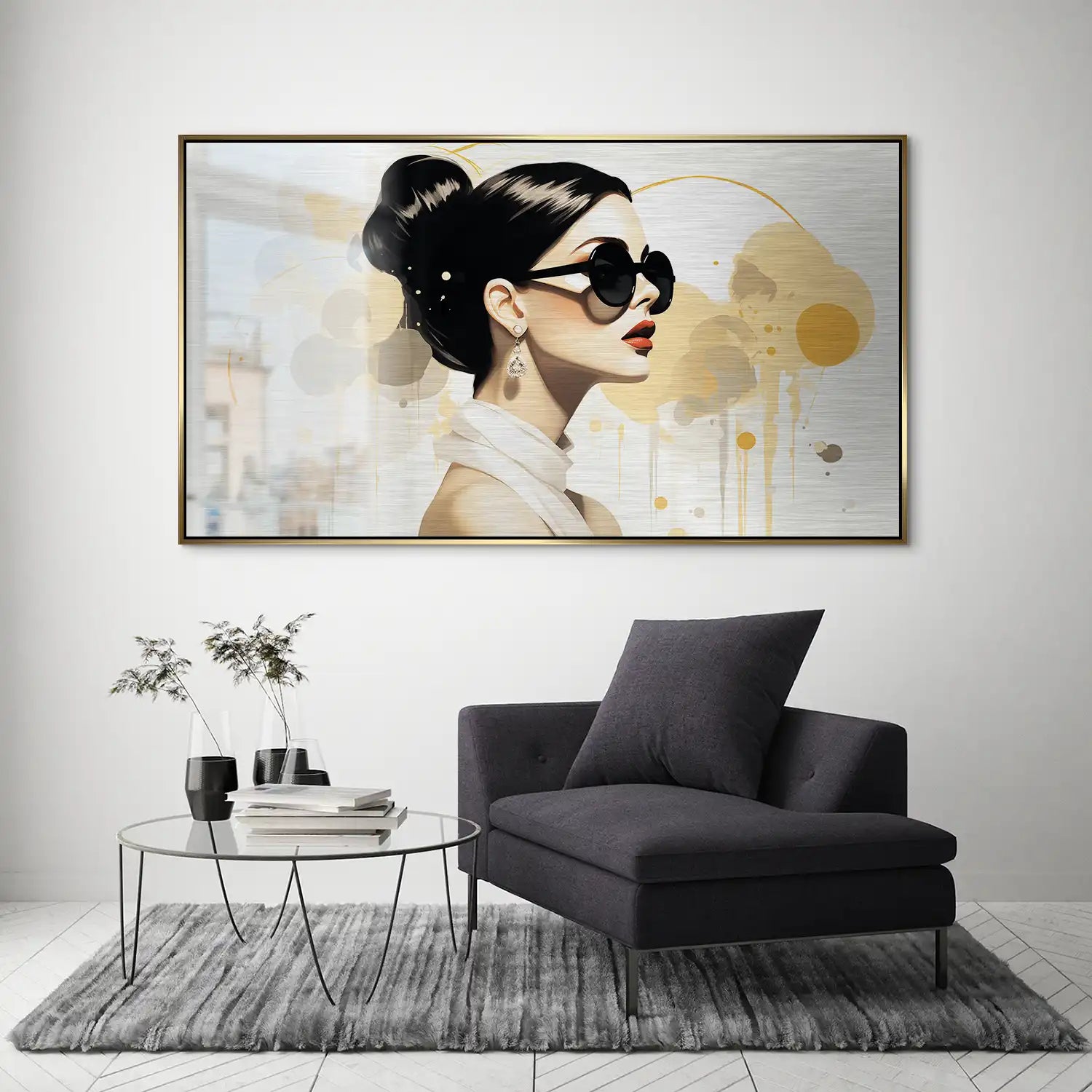 Beauty Glamour Alu Gebürstet Bild INGALERiE