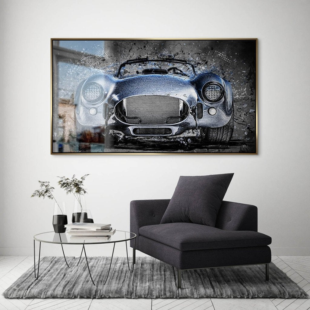 AC Cobra Abstrakt Blue Alu Gebürstet Bild INGALERIE