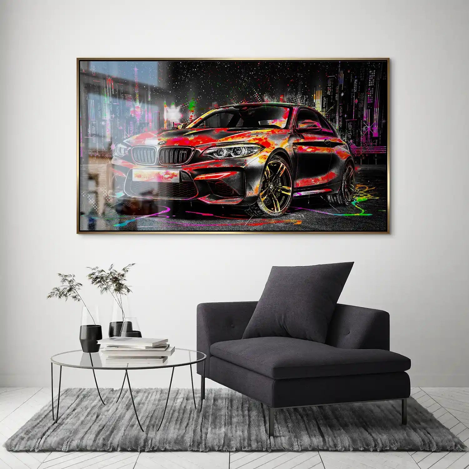 BMW M2 Pop Art Style Alu Gebürstet INGALERIE