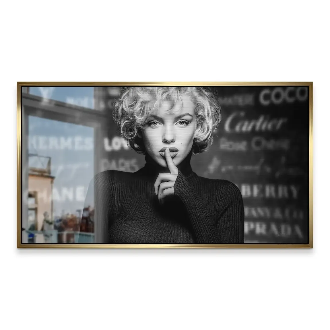 Marilyn Monroe Black Secret Alu Gebürstet