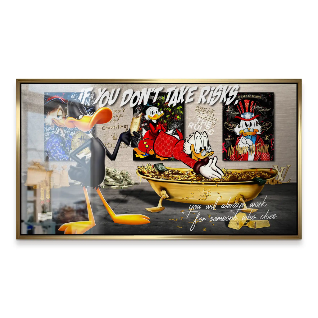 Duffy u. Dagobert Risk Pop Art Alu Gebürstet INGALERIE