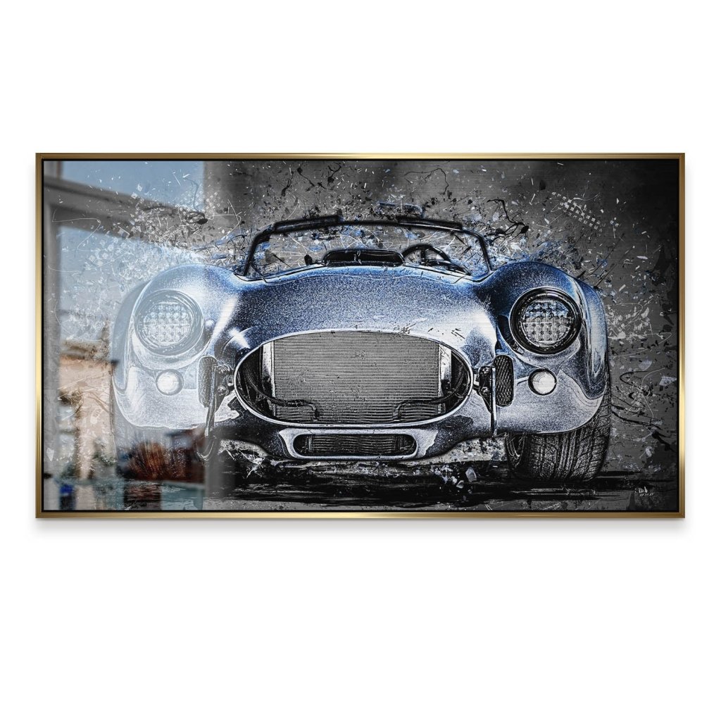 AC Cobra Abstrakt Blue Alu Gebürstet Bild INGALERIE