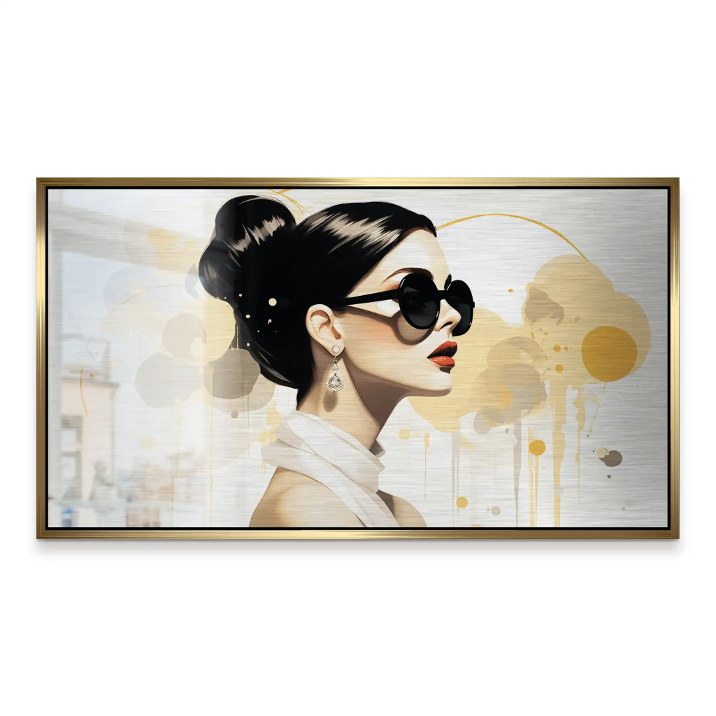 Beauty Glamour Alu Gebürstet Bild INGALERiE