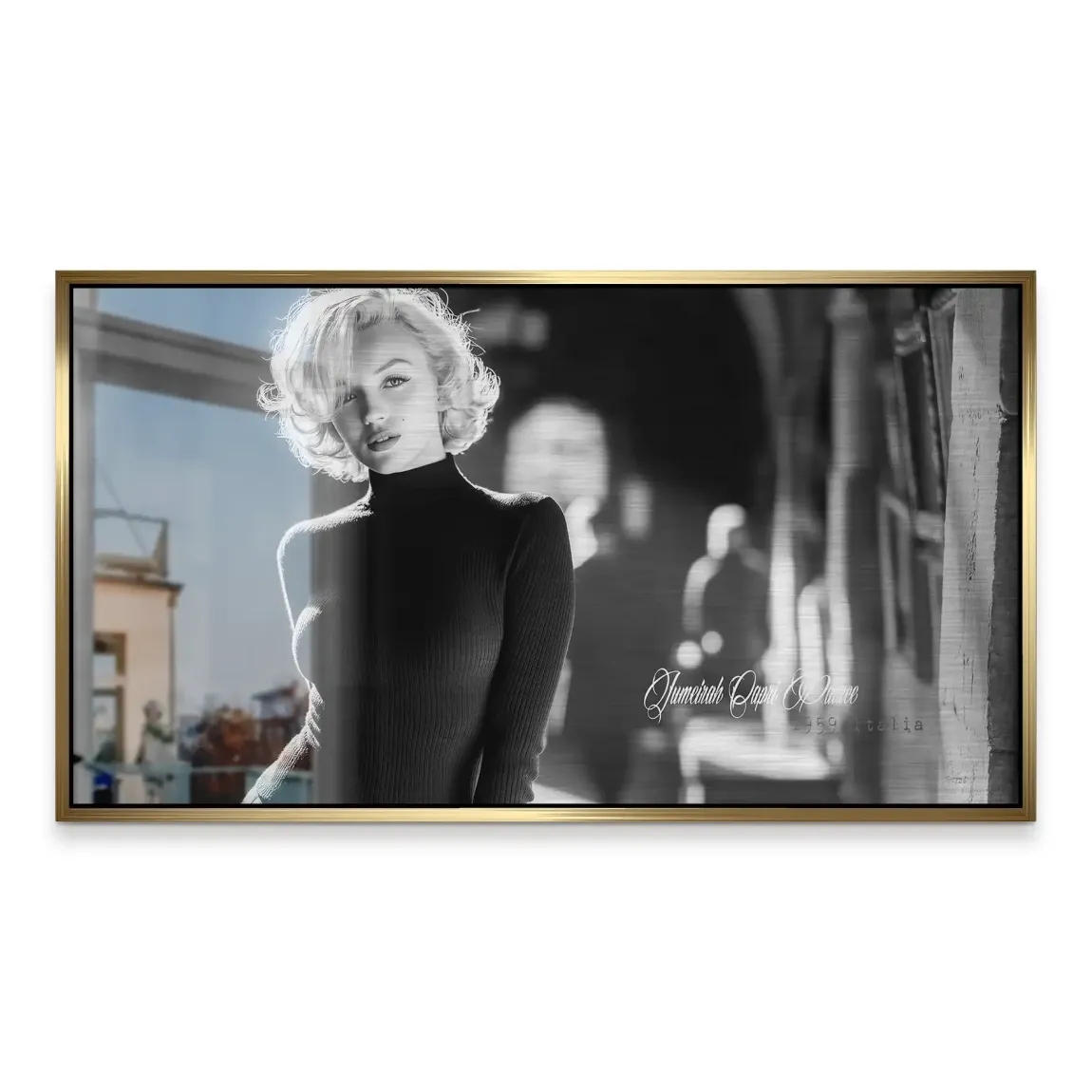 Marilyn Monroe Capri Aluminiumbild gebürstet