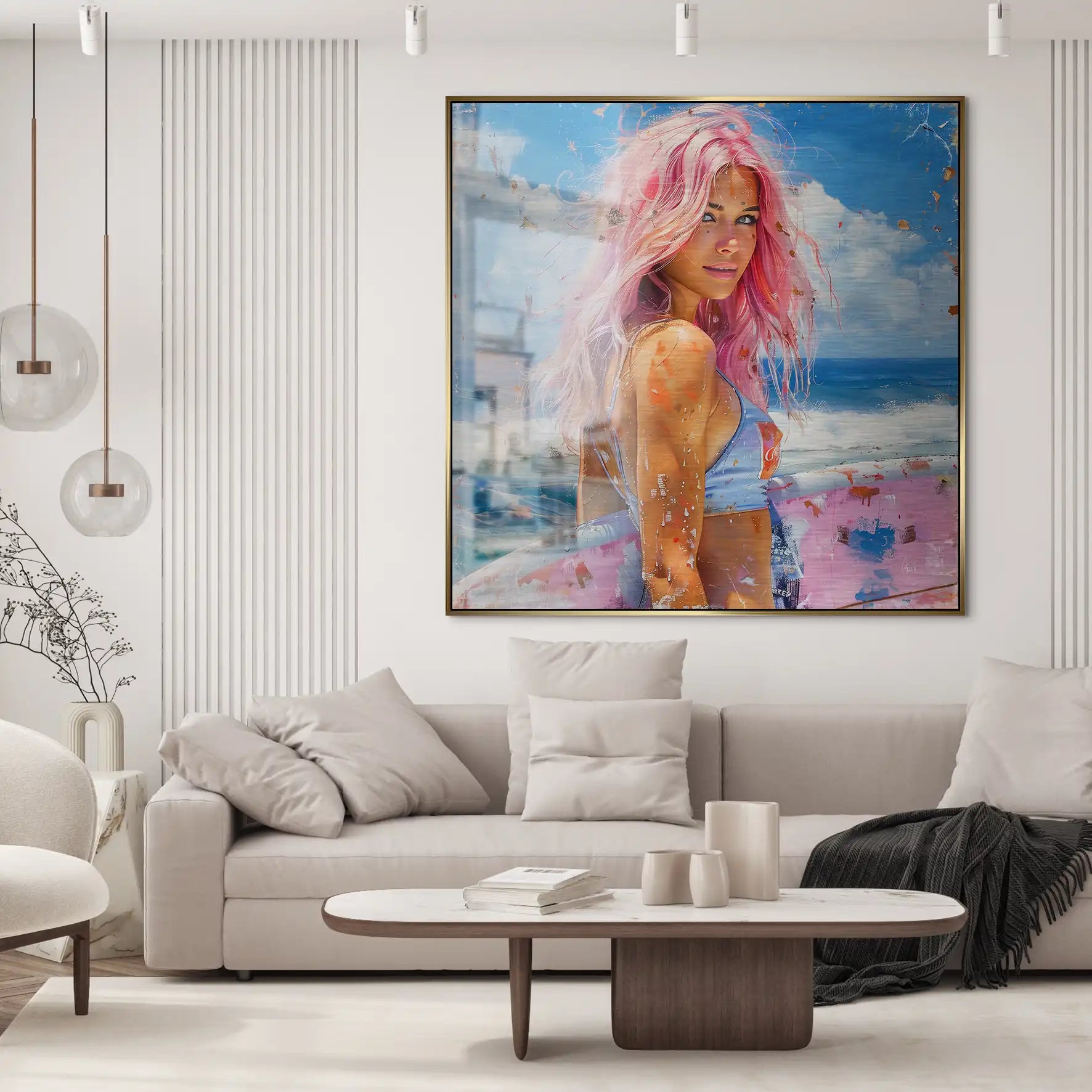 Beach Girl Nr.4 Alu Gebürstet Bild INGALERIE