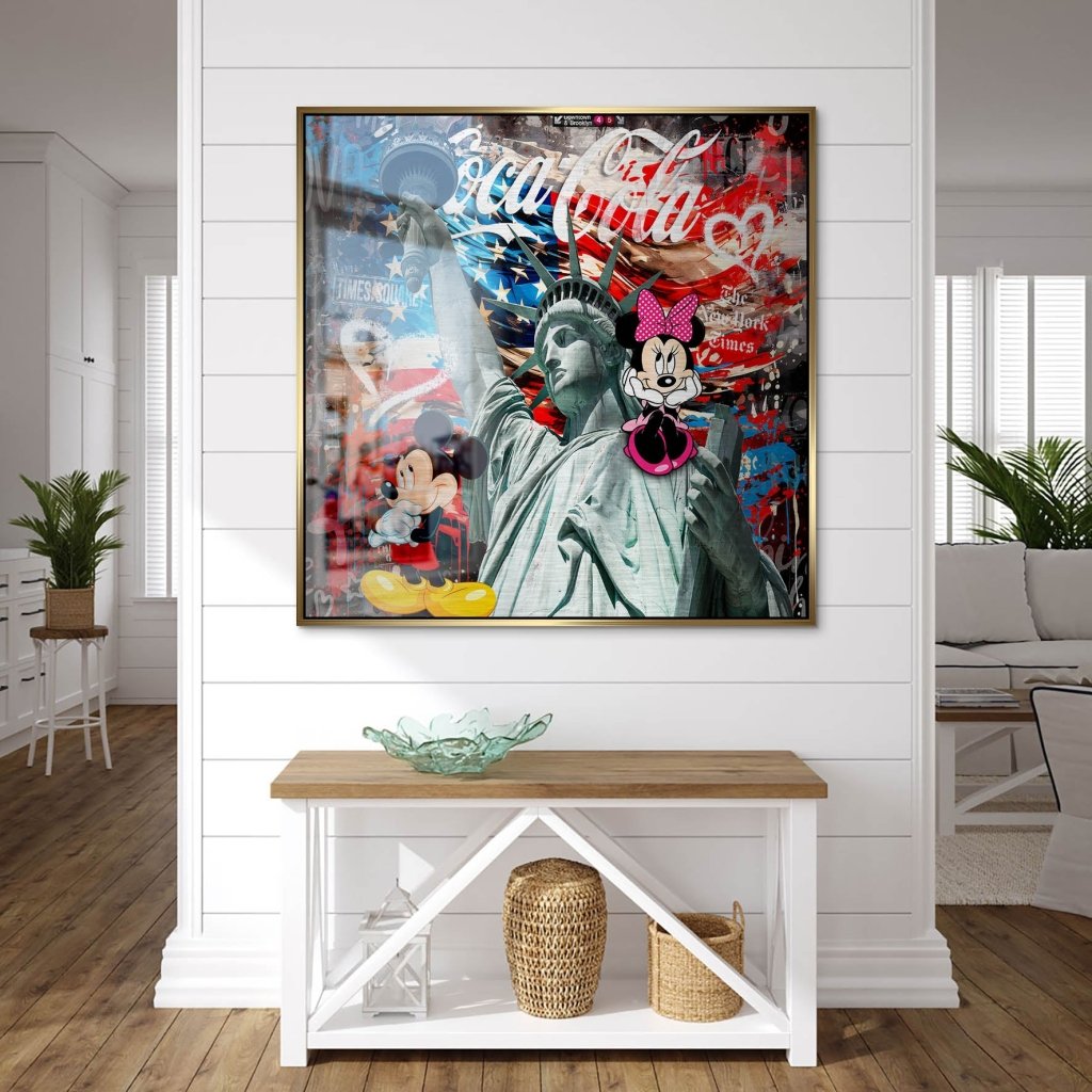 Micky USA Pop Art Alu Gebürstet INGALERIE