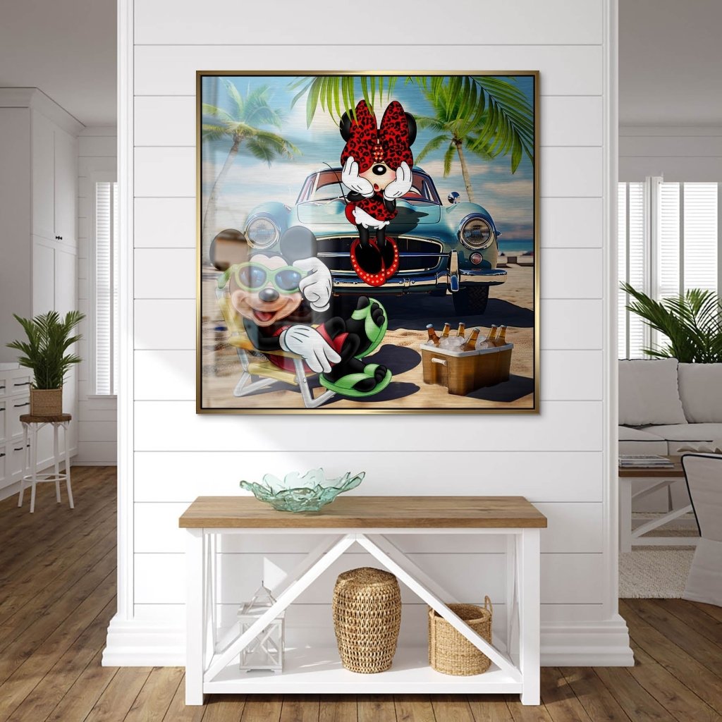 Micky & Minnie Beach Alu Gebürstet INGALERIE