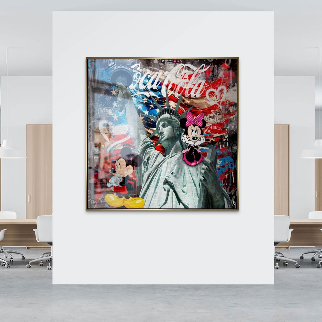 Micky USA Pop Art Alu Gebürstet INGALERIE