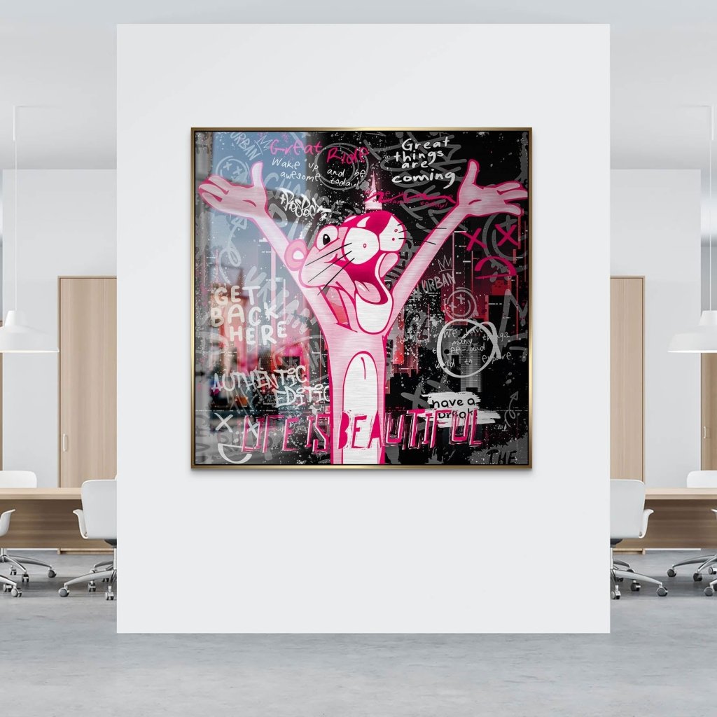 Pink Panther Pop Art Alu Gebürstet INGALERIE