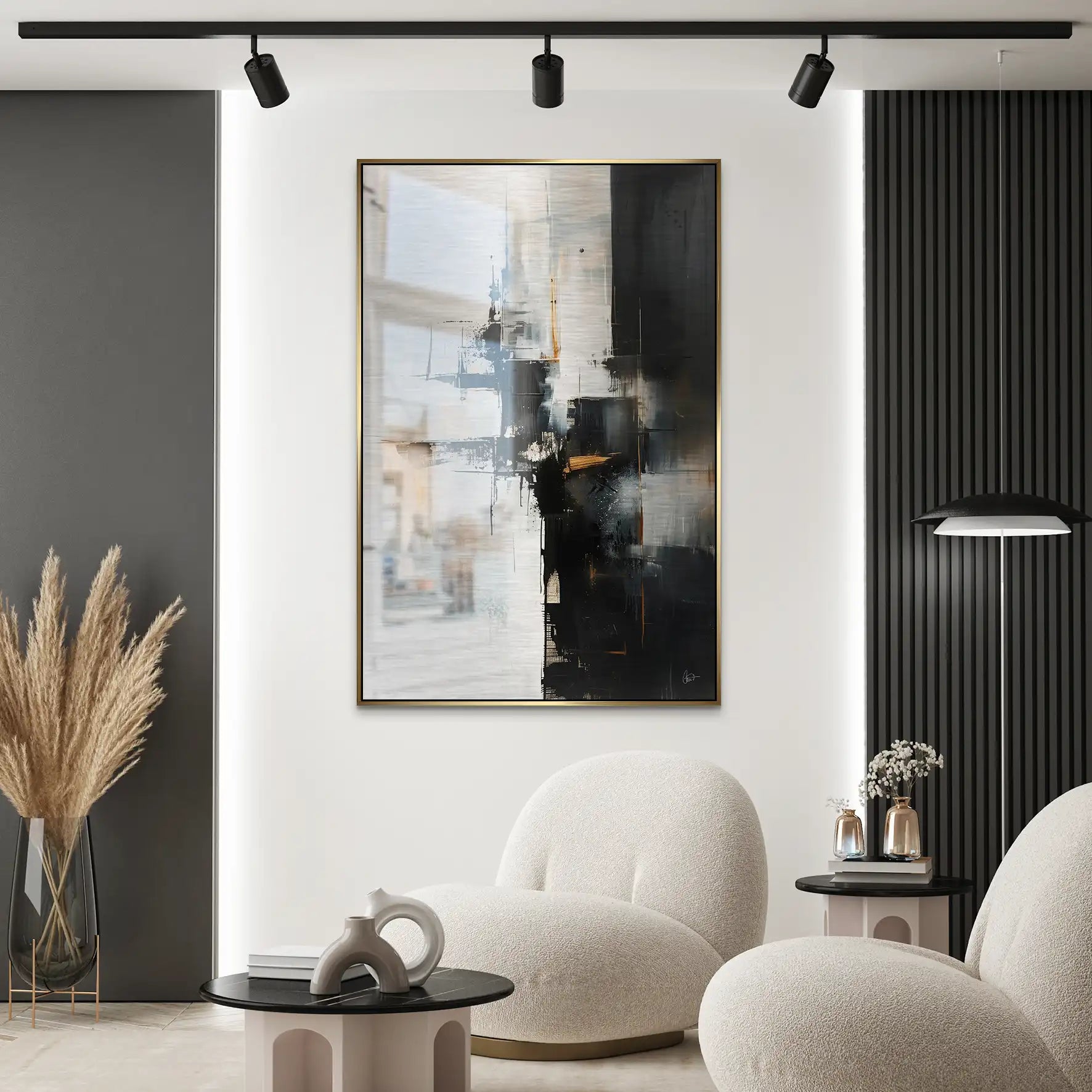 Abstrakt Nr.28 Alu Gebürstet Bild INGALERIE