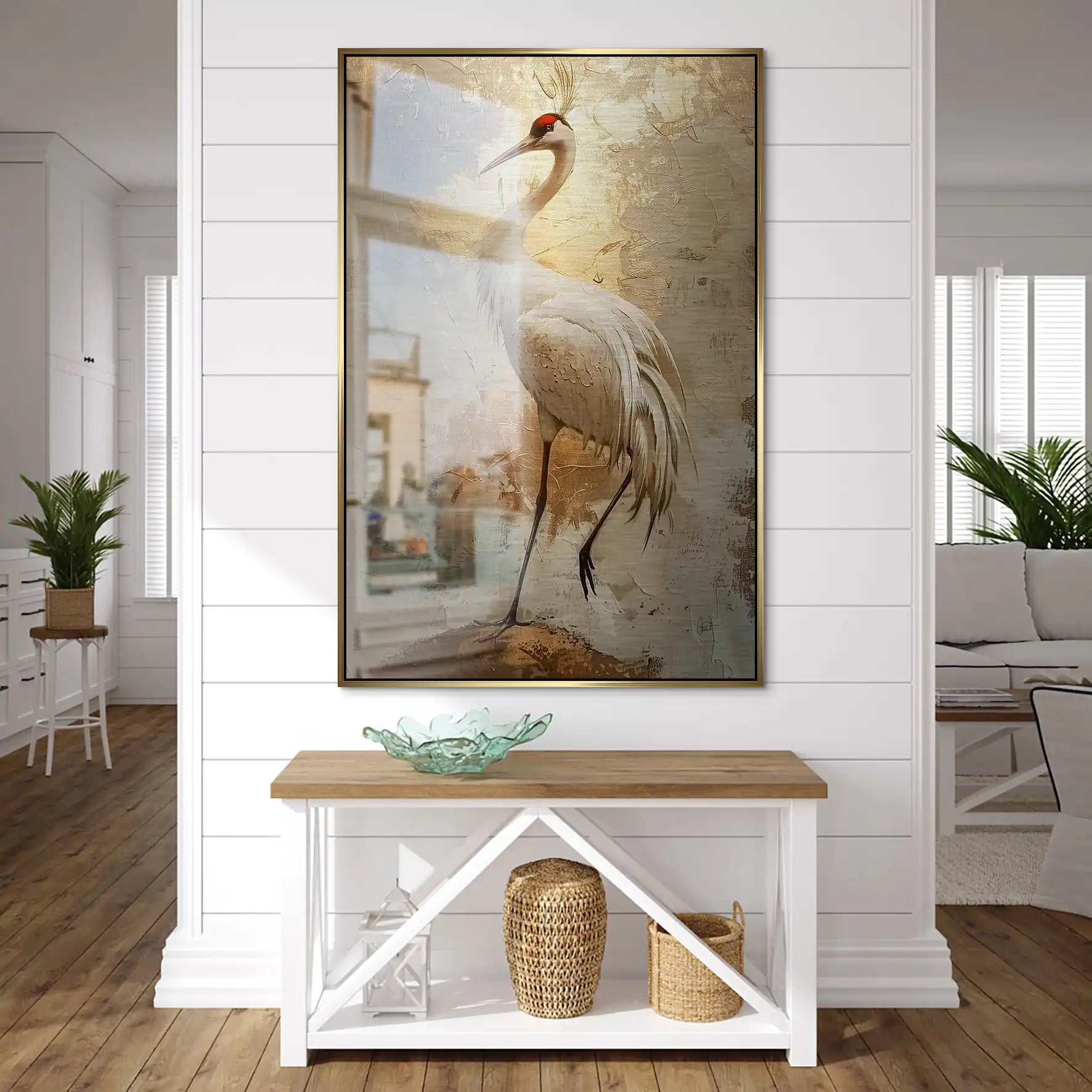 Kranich Modern Art AluDibond Gebürstet INGALERIE