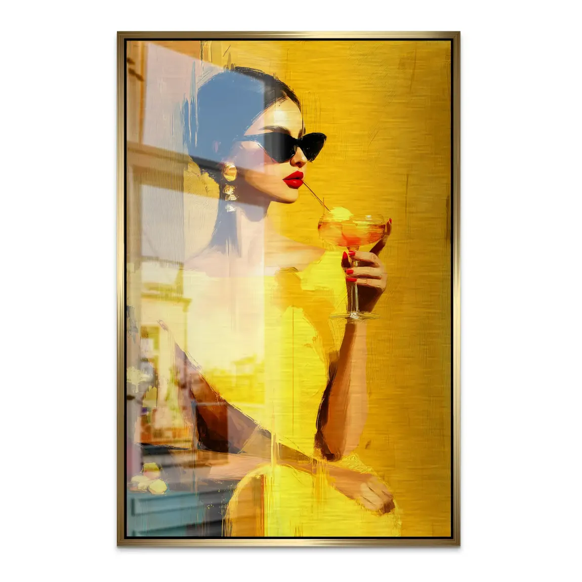 Amber Velvet Elegance Alu Dibond Bild gebürstet INGALERIE