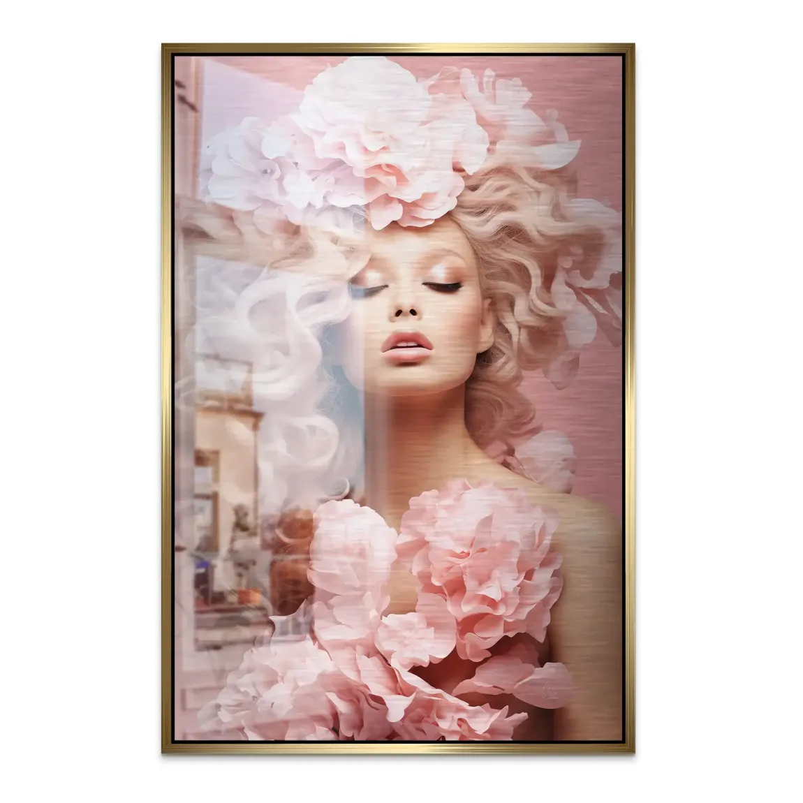 Rose Couture Alu Dibond Bild gebürstet