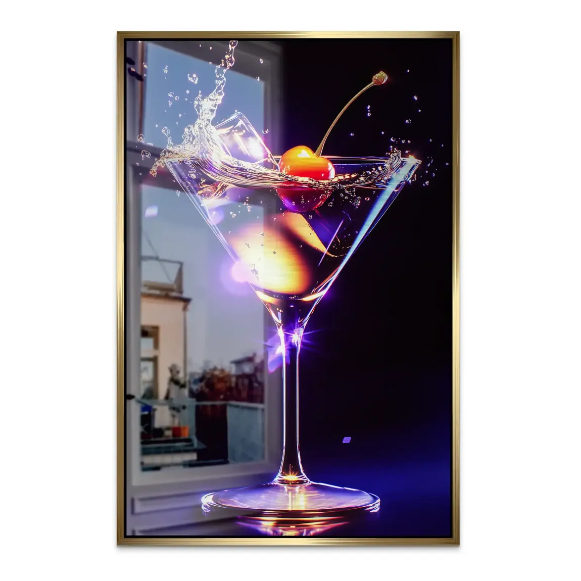 Kirschentanz im funkelnden Cocktailschimmer Alu Dibond Bild gebürstet INGALERIE