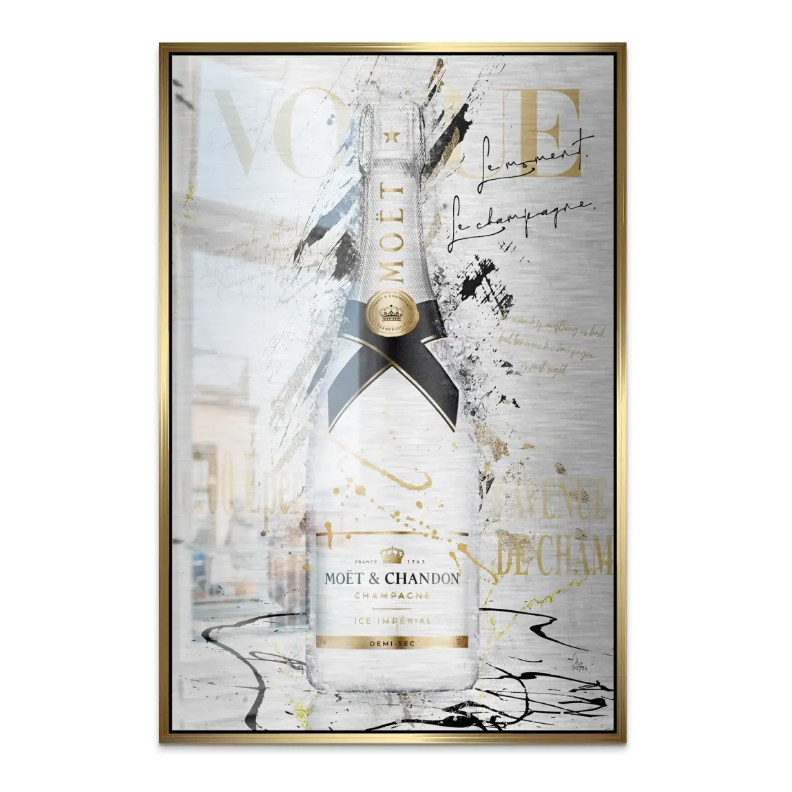 Champagner Art Aluminiumbild gebürstet