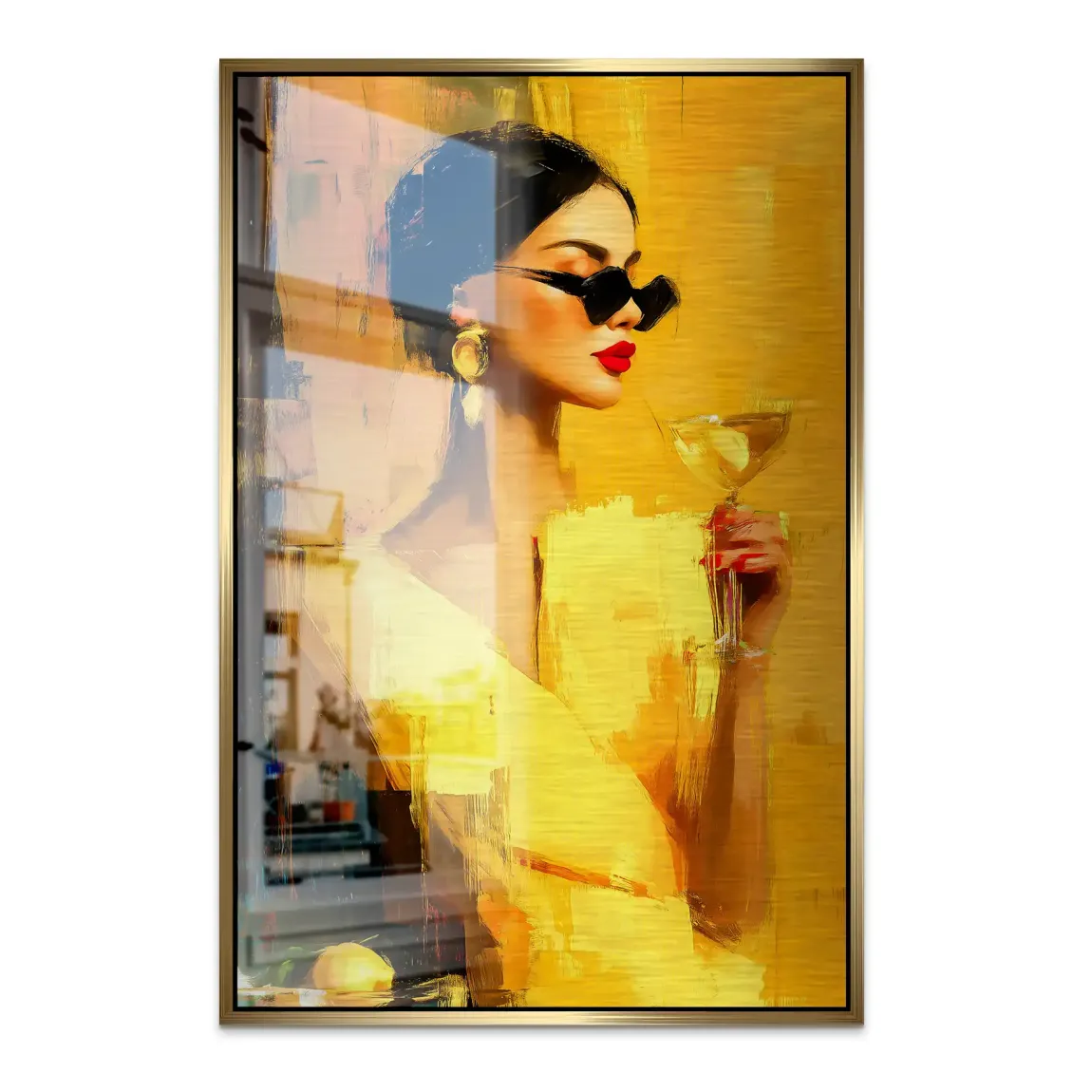 Golden Luxe Martini Alu Dibond Bild gebürstet INGALERIE