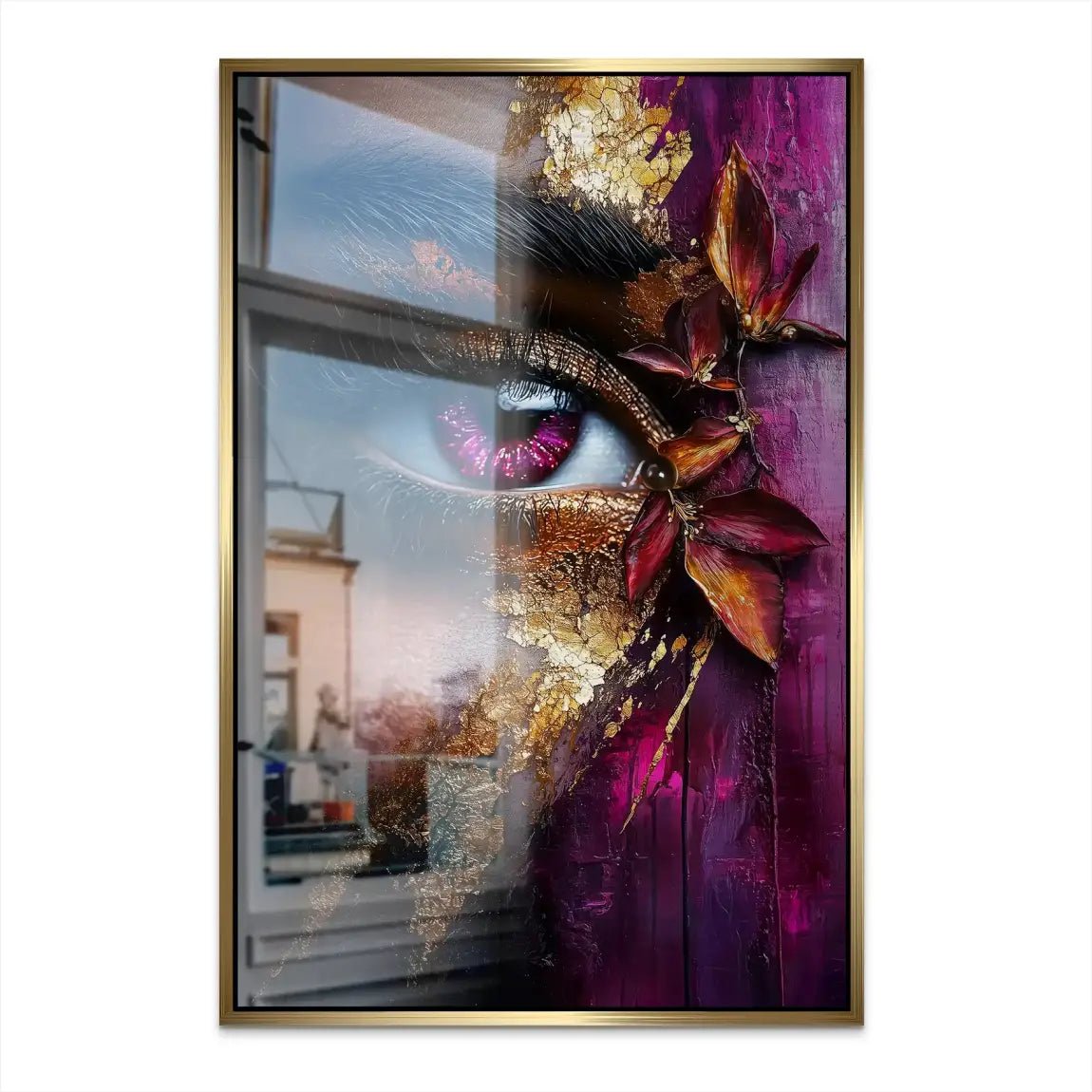 Abstrakt Flower Face Nr.3 AluDibond Gebürstet INGALERIE