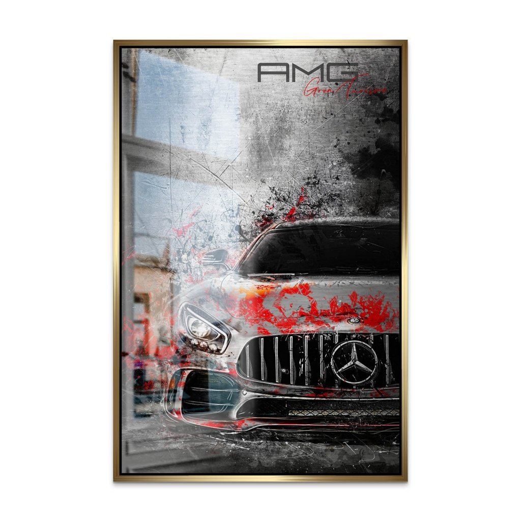 Mercedes AMG GT Abstrakt Modern AluDibond Gebürstet INGALERIE