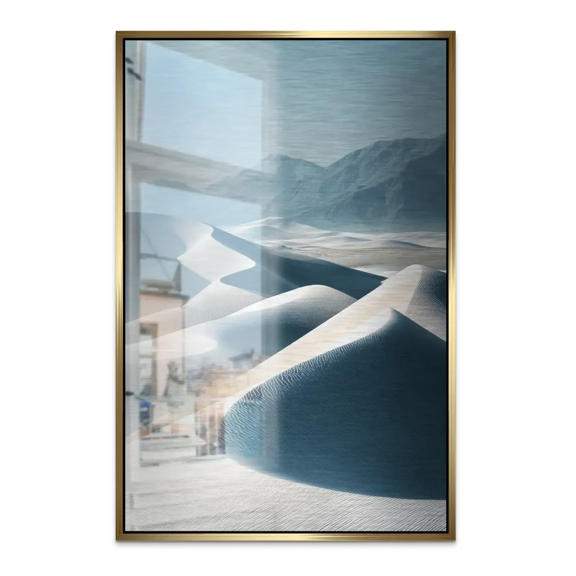 Zeit aus Sand Alu Dibond Bild gebürstet