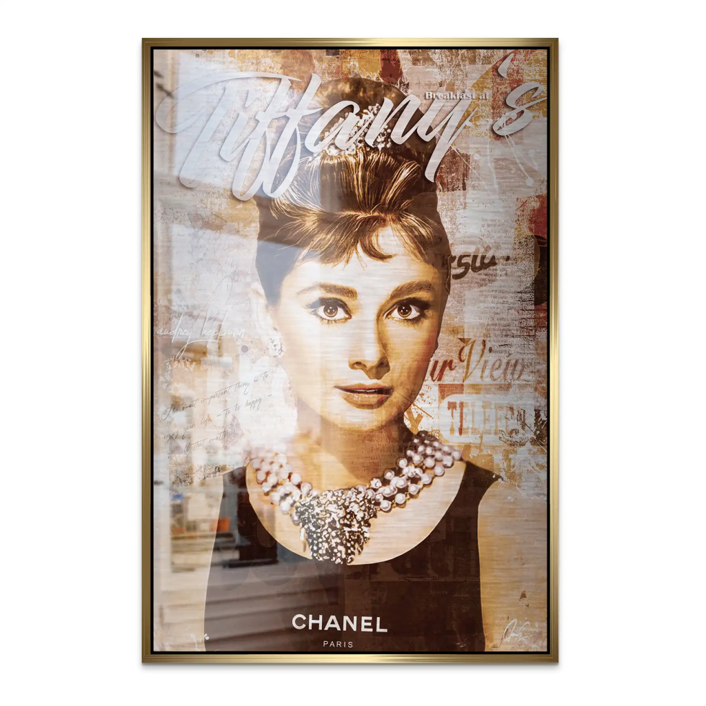 Audrey Tiffany Retro Art Alu Gebürstet Bild INGALERIE