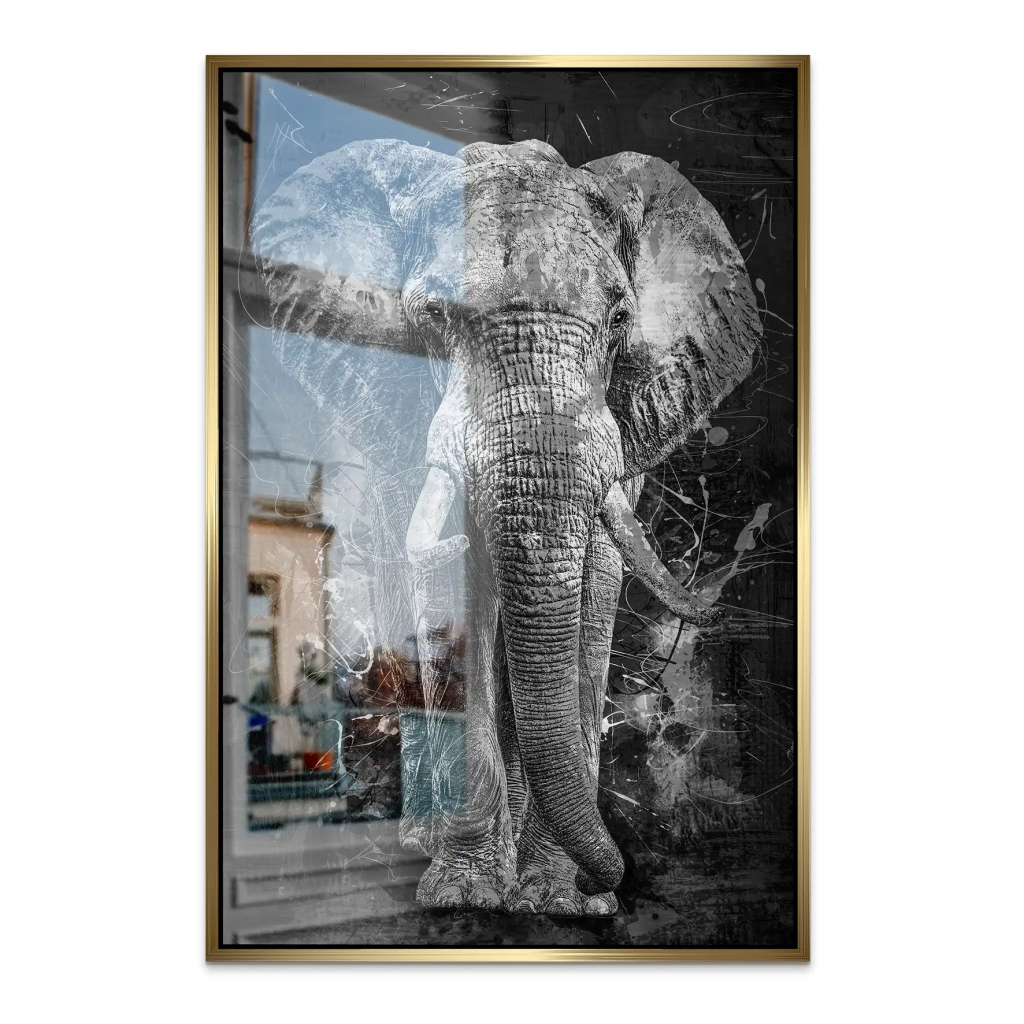 Elefant Abstrakt AluDibond Gebürstet INGALERIE