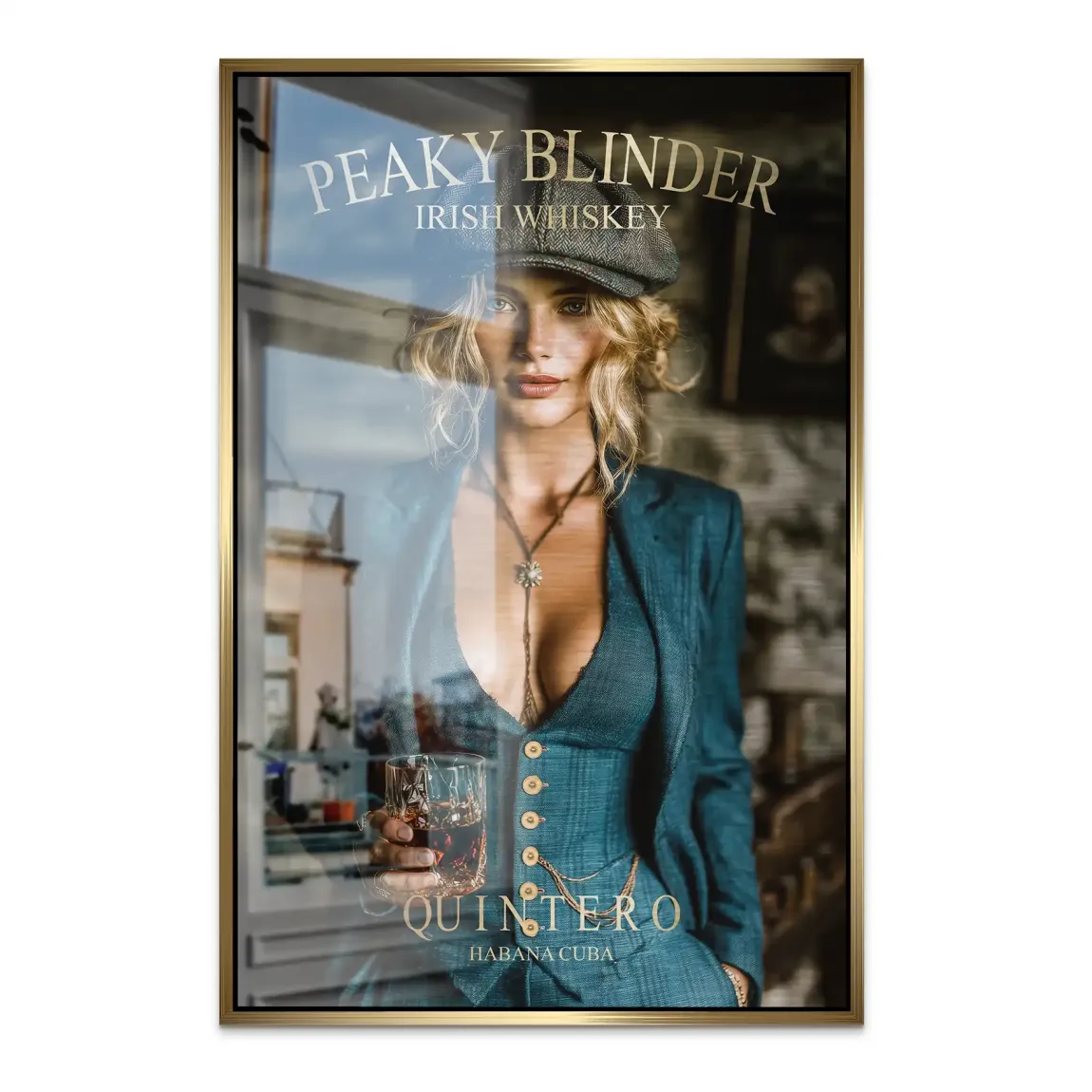 Peaky Blinder Glam Alu Dibond Bild gebürstet