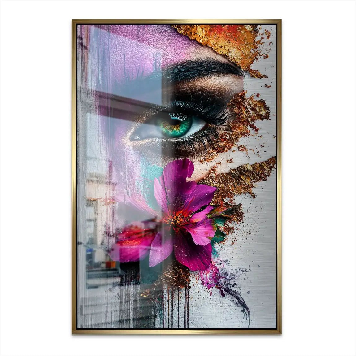 Abstrakt Flower Face Nr.4 AluDibond Gebürstet INGALERIE