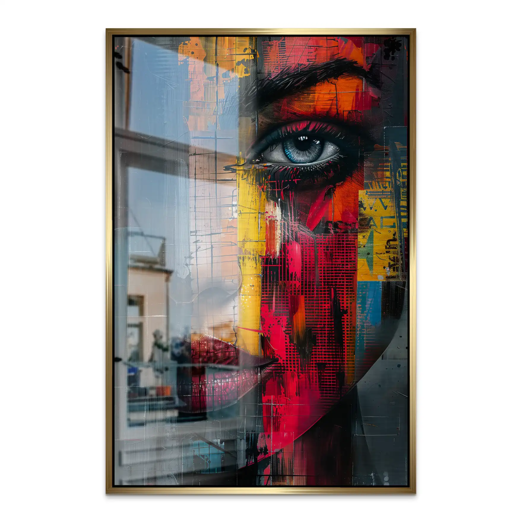 Beauty Face Abstrakt Alu Gebürstet Bild INGALERIE