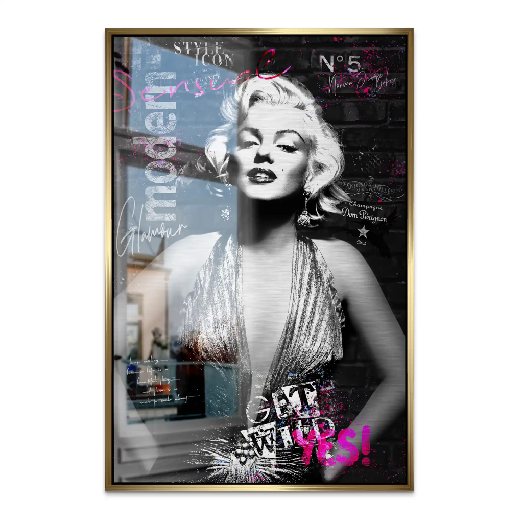 Marilyn Get Wild AluDibond Gebürstet INGALERIE