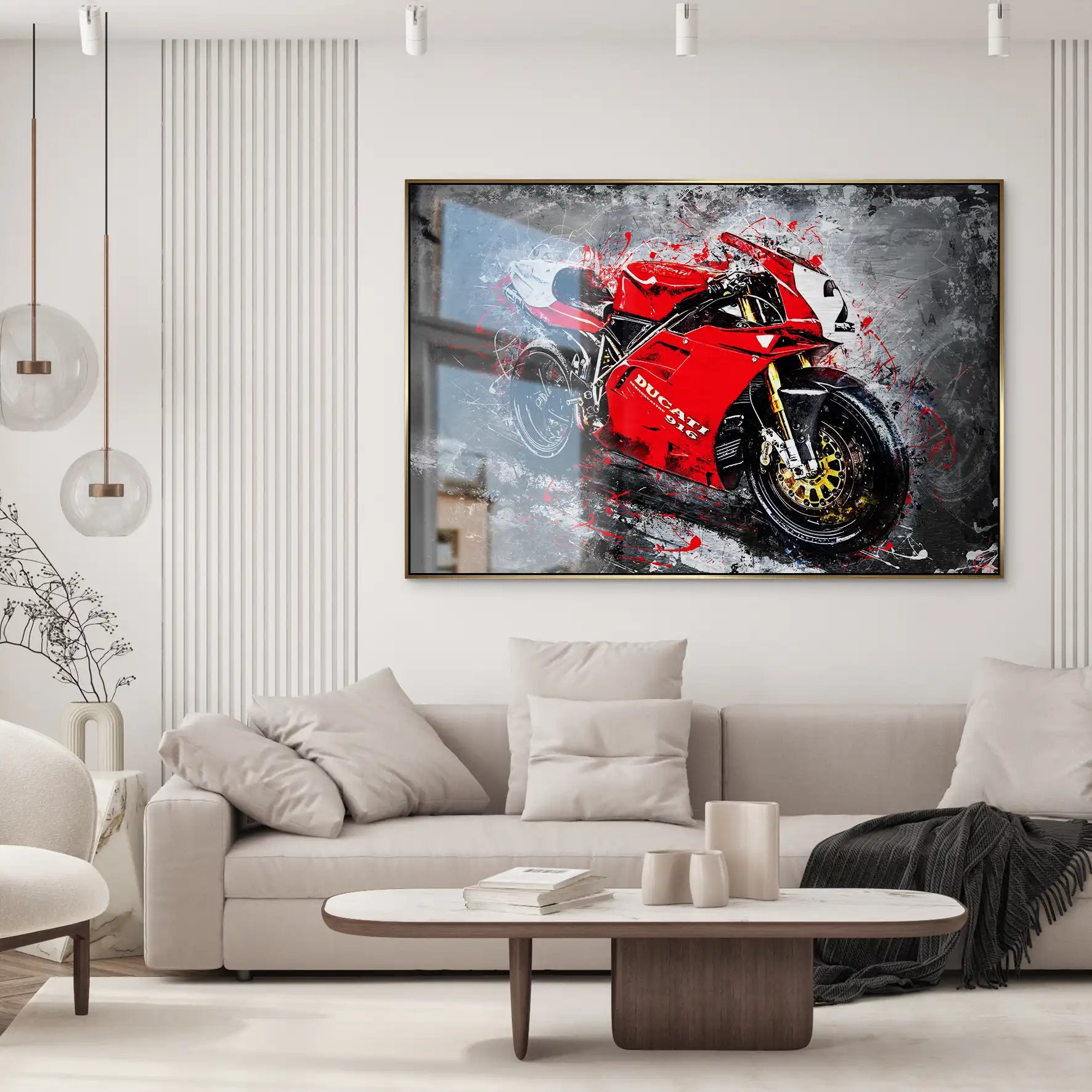 Ducati 916 Abstrakt AluDibond Gebürstet INGALERIE