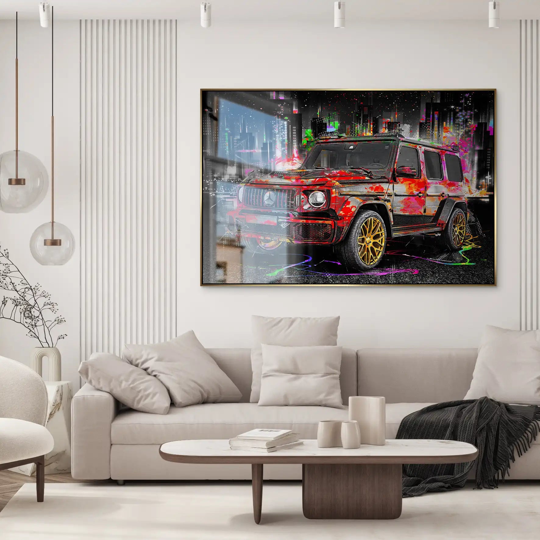 Mercedes G63 Abstrakt Color AluDibond Gebürstet INGALERIE