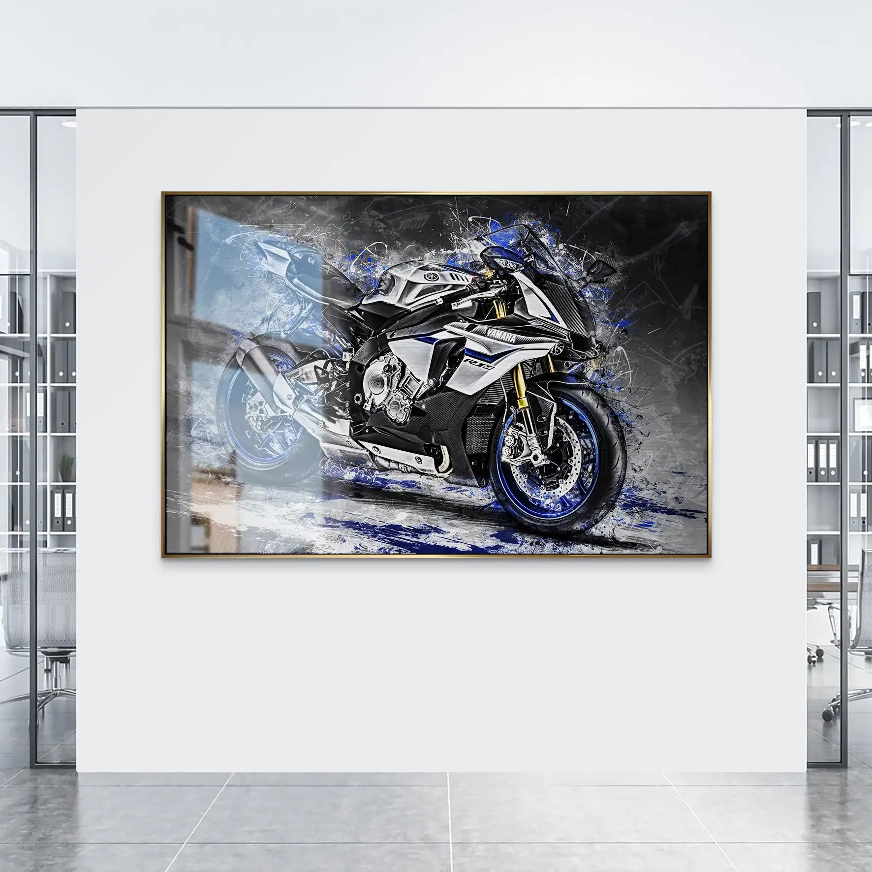 Yamaha R1M Abstrakt AluDibond Gebürstet INGALERIE