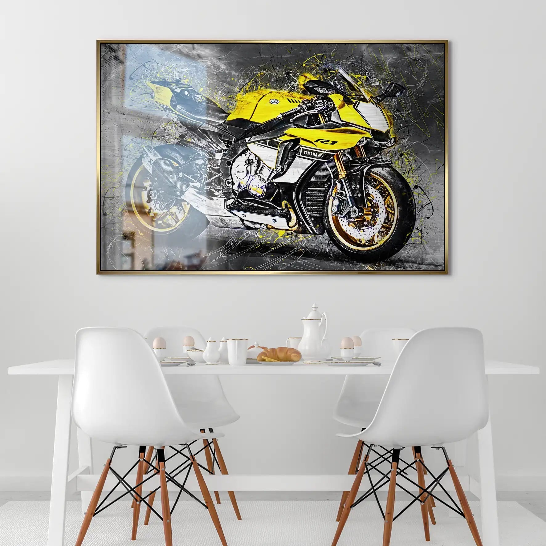 Yamaha R1 Abstrakt AluDibond Gebürstet INGALERIE