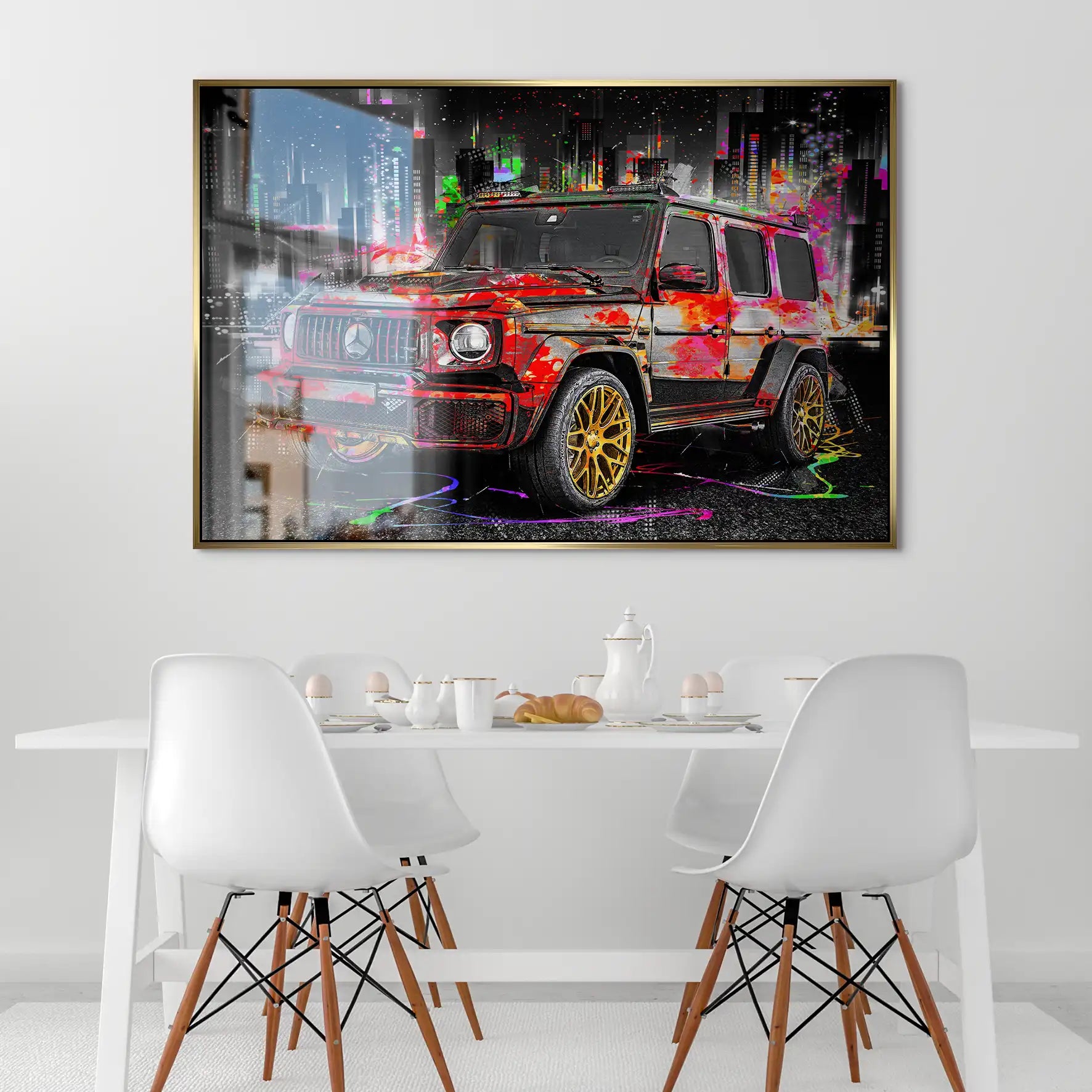 Mercedes G63 Abstrakt Color AluDibond Gebürstet INGALERIE