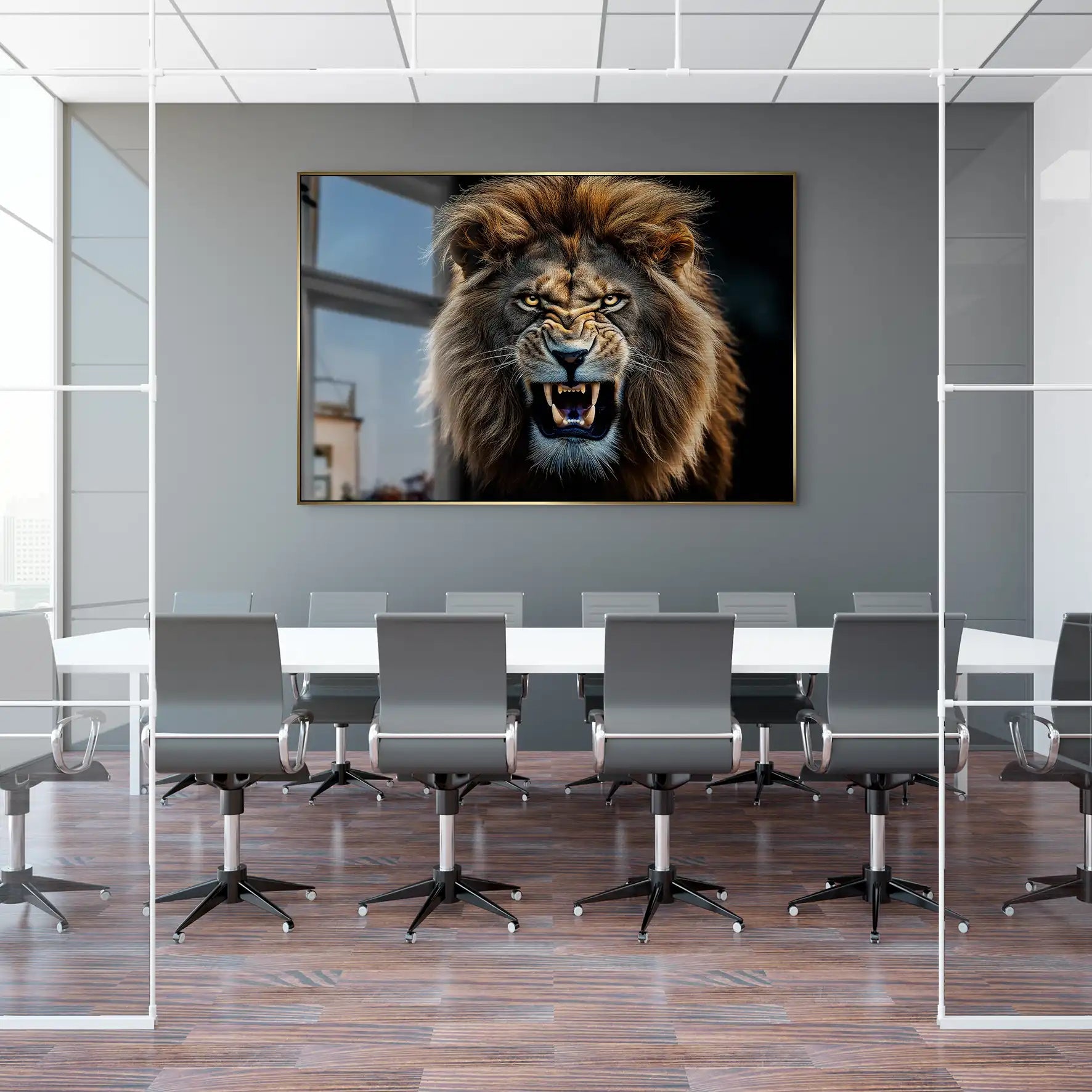 Angry Lion AluDibond Gebürstet INGALERIE