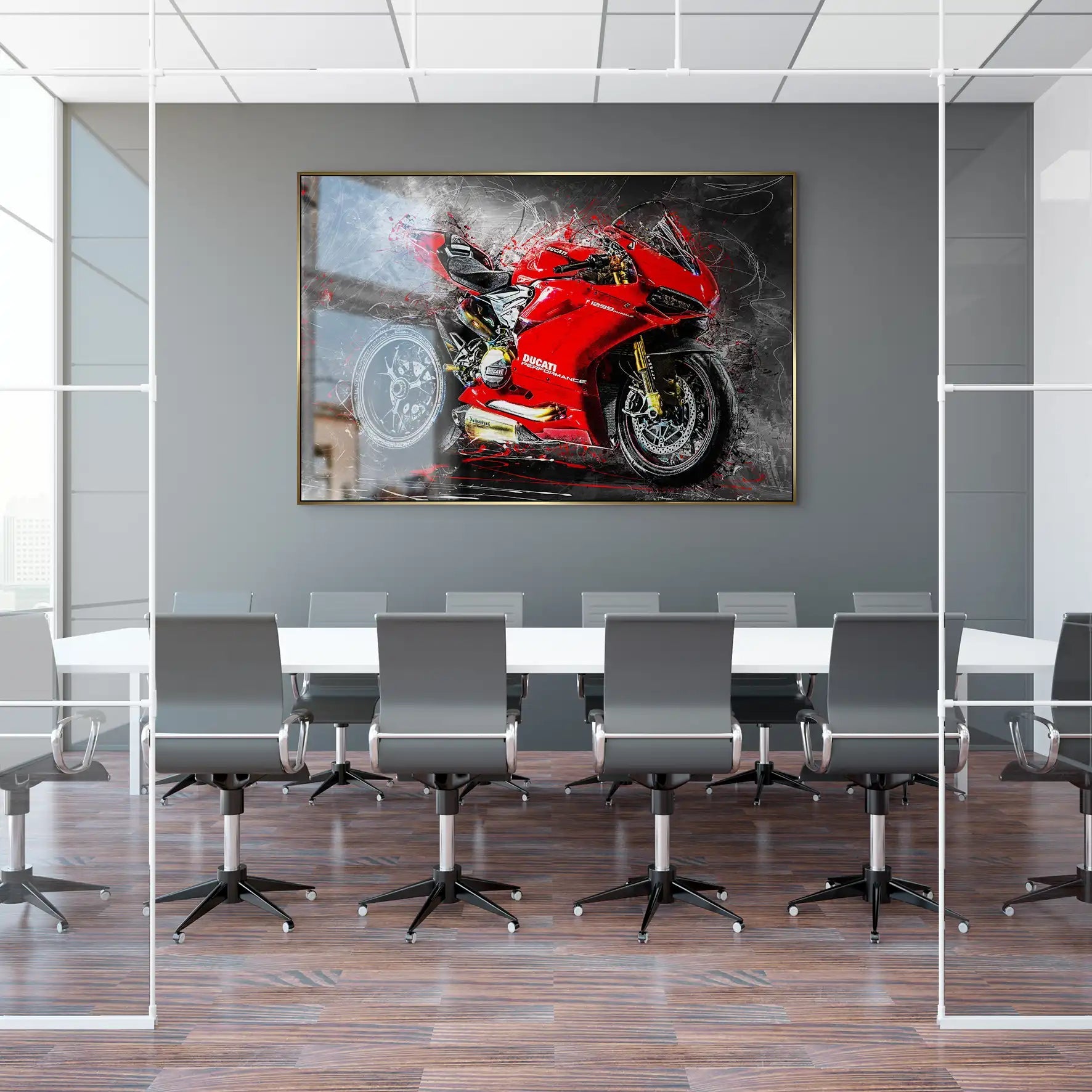 Ducati Panigale 1299 Abstrakt AluDibond Gebürstet INGALERIE