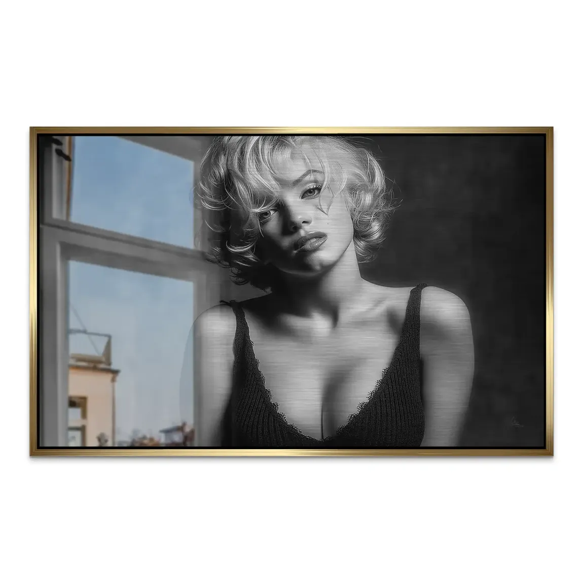 Marilyn Monroe Glamour Aluminiumbild gebürstet