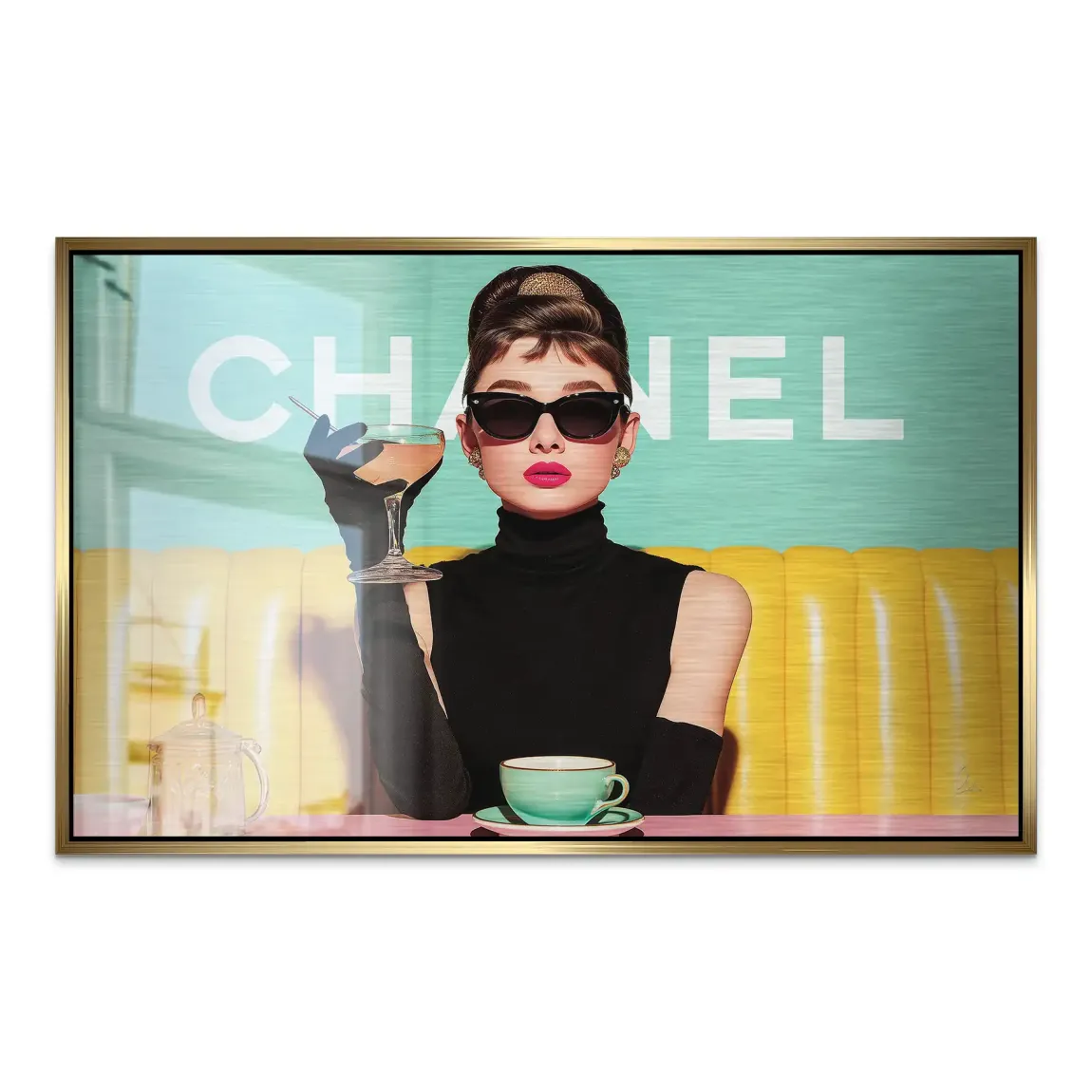 Audrey Hepburn de Luxe AluDibond Gebürstet
