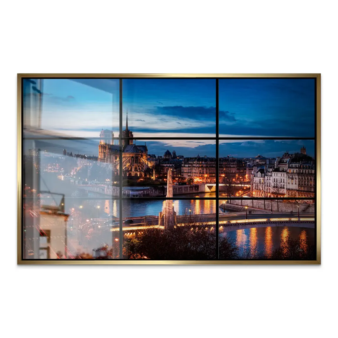 Twilight over Paris Alu Gebürstet