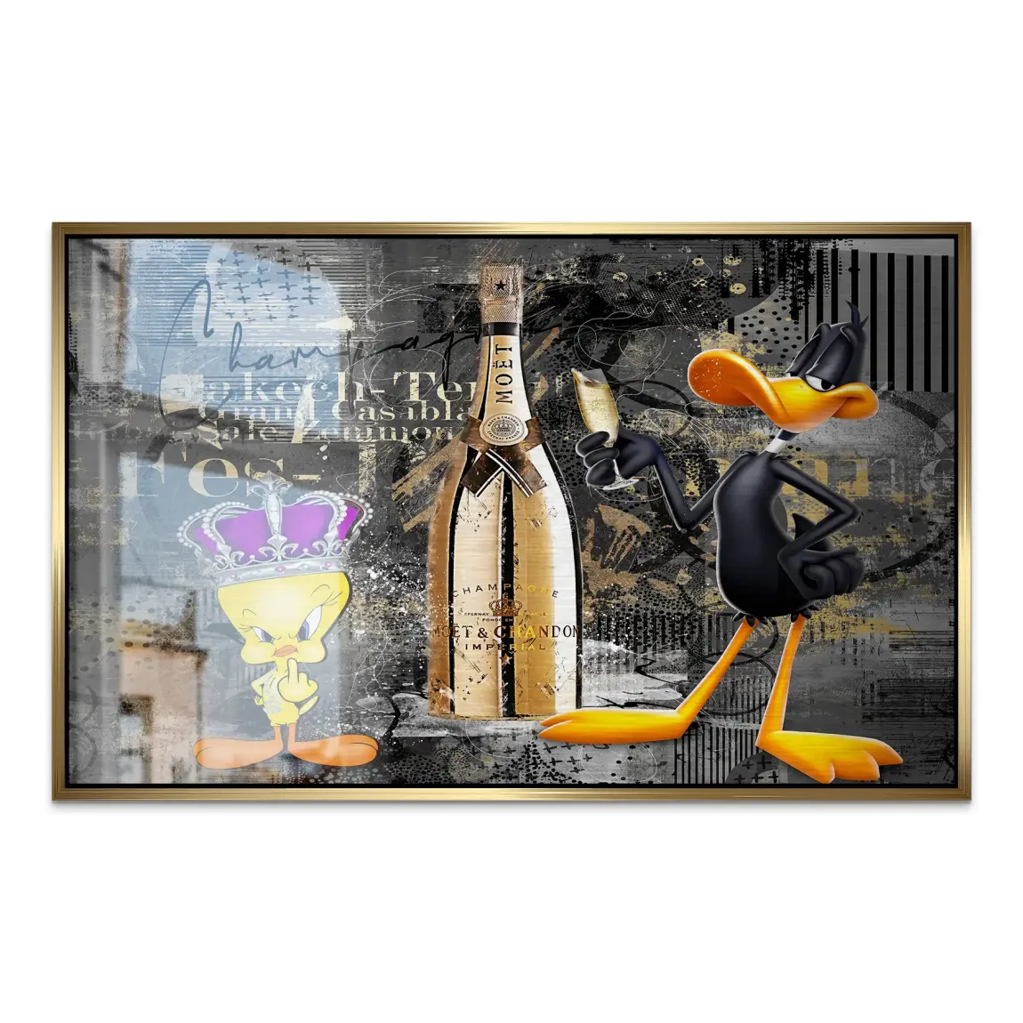 Tweety Duffy Champagner Aluminiumbild gebürstet