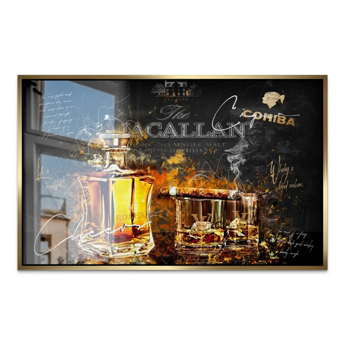 Whisky Lifestyle Art Alu Dibond Gebürstet INGALERIE
